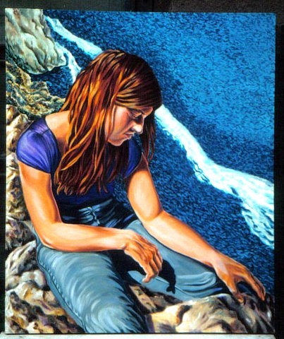 Born on the Ocean oil on canvas by Nanne Barkdull